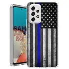 For Samsung Galaxy A23 5g A52 A53 TPU Case Cover+Glass(Blue US Flag)