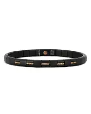Roberto Demeglio Men's 18K Rose Gold & Black Ceramic Uomo Champagne Diamond Stretch Bracelet
