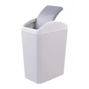 Plastic Garbage Trash Cans with Swing Lid, 16 L Grey Kitchen Trash Bins