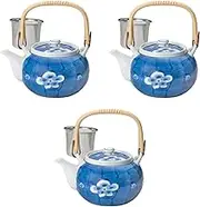 Set of 3, Set of 3, Umeka U, No. 6 Earthen Bottle [5.5 x 4.3 inches (14 x 11 cm), 800 cc] | Arita Yaki Pot, Setomonohonpo