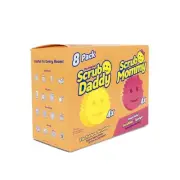 4 Sponges & 4 Scrub Mommy Kitchen Sponges - Scratch-Free for Dishes & Multipu...