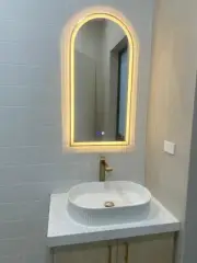 Arch LED Mirror 1000×500mm | Dimmable, Anti-Fog, Touch, IP54, 5 Frame Colours