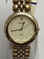 Seiko Lucent 7N01-6C50 Gold Watch Ivory Dial Sapphire Glass Used