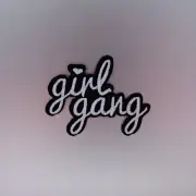 Girl Gang Patch — Iron On Badge Embroidered Motif — Heart Cute Fun Black White