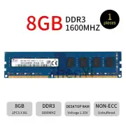 SKHynix 8GB DDR3L 1600MHz PC3L-12800U 1.35V 240Pin DIMM Desktop PC Memory RAM BT