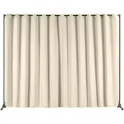 VEVOR Room Divider, 8 ft x 10 ft(96120inch) Portable Panel Room Divider with Wheels Curtain Divider Stand, Room Divider Privacy Screen for Office, Be