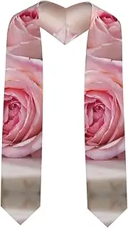 [EdWal] Pink Rose print Graduation Stole and Sash Class for Unisex Adult Honor Stole Honor Stole of 2025