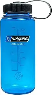 Nalgene Sustain Tritan BPA-Free Water Bottle Made with Material Derived from 50% Plastic Waste, 16 OZ, Wide Mouth, Slate Blue