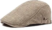 [HAMKVBPR] Men's Beret Hats Cotton and Linen Male Beret Thin Section Breathable Duck Tongue Cap Mens Hat Flat Cap