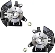 TRQ Front Wheel Bearing & Hub Assembly with Knuckle Pair for Mazda CX-9 CX-7