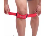 1 pair Knee Strap Patella Jumper Gel Runner Tennis Sports Brace Support Red