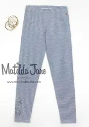 Matilda Jane girls' Earn Your Stripes Leggings NWT 12