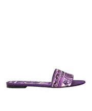 Dolce Gabbana Logo Detailed Slip-On Slides 35,36,37.5,38.5,37,38,39.5,39,40,41,36.5,35.5 Purple