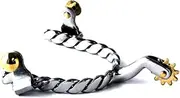Colorado Saddlery The Cricket Spurs for Women - Stainless Steel, Stylish Boot Spurs with 7/8" Brass Rowels - Perfect for Trail Riding, Horse Tack, Outfitting - Comes in a Pair