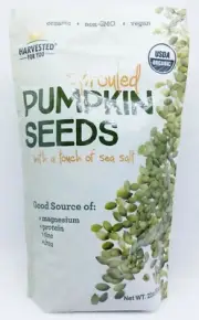 1 BAG Harvested For You SPROUTED PUMPKIN SEEDS Touch of Sea Salt ORGANIC 22 oz