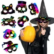 Halloween Scratch 8 Flower Pumpkin Party Play DIY Scratch Paper Toy