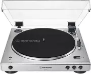 Audio-Technica AT-LP60XBT-SV Bluetooth Stereo Turntable, silver