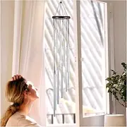 Wind Chimes Christmas Decor Large Deep Relaxing 12 Tubes Wind Chimes Metal Wind Bells Handmade Ornament Garden Patio Outdoor Hanging Decor Wind Chimes Outdoor
