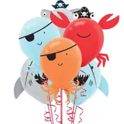Pirate Shark Ahoy Birthday Latex Balloon Decorating Kit