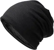 [HAMKVBPR] Women's Knitted Hat Padded Pullover Hat Solid Colour Knitted Cap Wrap Hat Warm Brimless Hat for Cold Weather