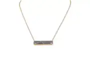Argento Vivo 302044 Gold Plated Aventurine Bar Pendant Necklace