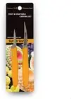 Thai Fruit Carving Knife Set of 2PC - 2, 2.5 Inch Orange Handle - Fruit Carvi...