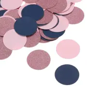 Round Paper Cutouts Circle Confetti , 1.2", Dark Blue, Dark & Light Pink, 200pcs