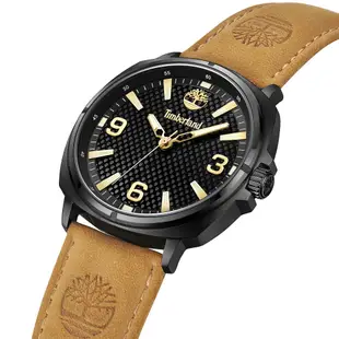 Timberland 天柏嵐 BAILARD系列 野營征服腕錶-黑x咖啡/43mm TDWGB2201702