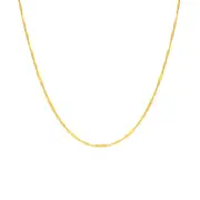 9ct Gold 45cm Solid Diamond-cut Mirror Singapore Chain