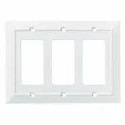 Brainerd W34923-PW Pure White Classic Architect Triple GFCI Cover Plate