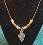 Handcrafted Native American Pewter Eagle Arrowhead Necklace, USA