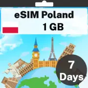 eSIM Poland - 1 GB - 7 Days - Travel eSIM | QR code activation