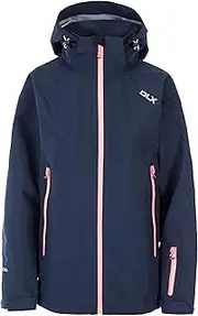 [TRESPASS] Women's TAMMIN Warm Waterproof and Windproof Jacket with Adjustable Hood, Underarm Ventilation Zips, Ski Pass Sleeve Pocket, Detachable Snowskirts