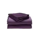 Satin Soft Silk Double Bed Purple Sheet Set Bedroom Decor