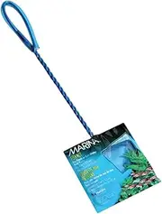 Marina Fine Soft Mesh Fish Net with Plastic Coated Handle, 7.5 cm/ 3-inch Blue