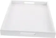 Mobestech Elegant Serving Tray with Handles Rectangular Appetizer and Breakfast Tray for Snacks and Decor Stylish Home Accessory for Living Bedroom and Dining Area