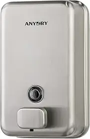 anydry 1100 ml Large Capacity Stainless Steel Wall-Mounted Soap Dispenser with Leak-Proof Pump, Durable & Stylish Design for Commercial Use, 1010 Brushed