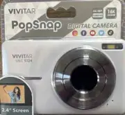 SEALED Vivitar PopSnap retro digital camera 16x zoom 2.4 screen POP SNAP -white