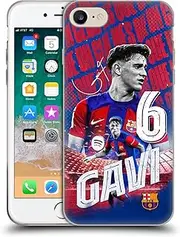 Head Case Designs Official FC Barcelona GAVI 2023/24 First Team Gel Mobile Phone Case [Military Protection Grade] Compatible with Apple iPhone 7/8/SE 2020 & 2022