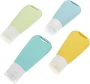 LOLIPPYY 4Pcs Portable Silicone Travel Bottles Multi Functional Refillable Toiletry Containers for Shampoo Lotion and More Practical Bottles for Travel