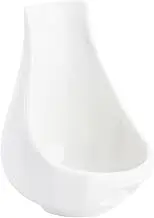 Gatuida 1pc Ceramic Spoon Rest Design White Spoon Holder for Dining Table Decoration Ceramic Material Present for Friends and Family