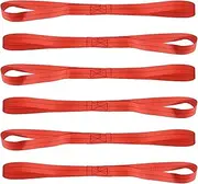 6pcs 50 * 1.5 Soft Loop Tie Down Straps Soft Strap 6PCS Motorcycle Off-Road Bicycle All Terrain Vehicle Lawn Mutipurpose Luggage Straps