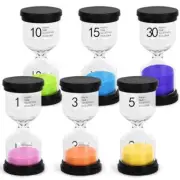 6PCS Sand Timers, Sand Clock Timer 6 Colors Hourglass Timer for Kids Games