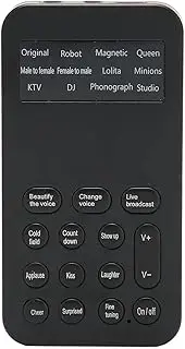 Handheld Sound Card, Mini Voice Changer Device, Support Fine Tuning, 8 Kinds of Interesting Sound Effects, for Streaming Studio, Recording, Gaming