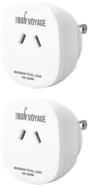 Bon Voyage Travel Adaptor Australia to Japan (2 Pack)