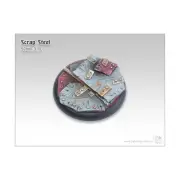 Tabletop Ar Mini Base Scrap Stee 50mm Round Base w/Lip #3 - Scrap Ste Pack New