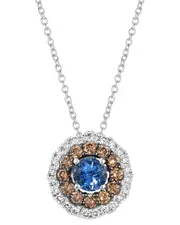 Le Vian 14K 0.80 ct. tw. Diamond & Sapphire Pendant Necklace