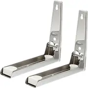 HOLIDYOYO 2pcs Wall Mounted Microwave Oven Rack Retractable Storage Shelf for Saving and Organization