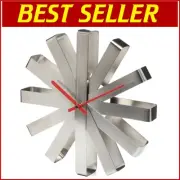 Contemporary 12-Inch Battery Powered Quartz Wall Clock - No Ticking, Easy Read
