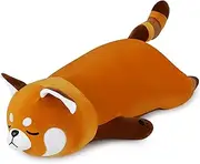 30'' Giant Red Panda Plush Stuffed Animal- Red Panda Plush Pillow Plushies, Large Sleeping Red Panda Plush Toy, Cute Hugging Plush Pillow, Room Decor Christmas Birthday Gifts for Kids Girls Boys